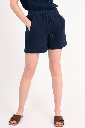 Leinen Shorts SABINE in Navy