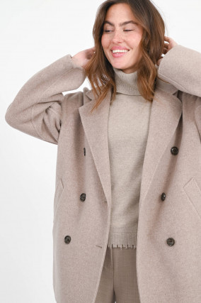 Wolljacke in Cappuccino