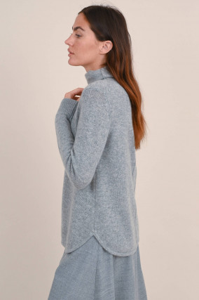 Cashmere Rollkragen in Grau