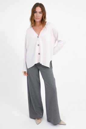 Cardigan aus Woll-Cashmere-Mix in White Cloud