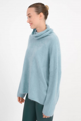 Rollkragen-Pullover aus Cashmere in Leaf