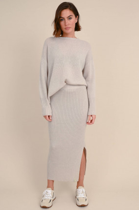 Cashmere Strickrock in Greige