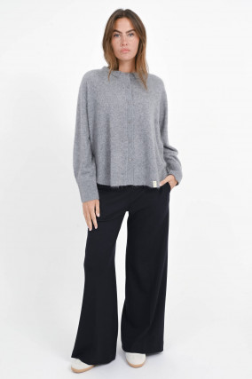 Strickweste / Strickhemd aus Cashmere in Grau