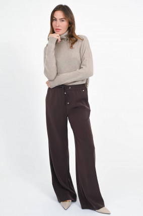 Straight-Leg-Hose in Braun