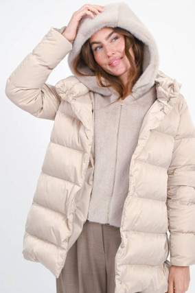 Hybrid Jacke mit Kapuze in Chantilly