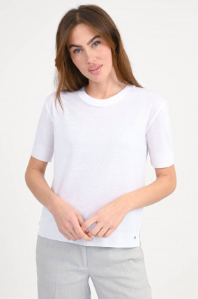 Feinstrick Shirt in Weiß