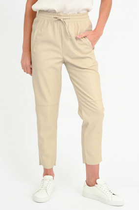 Vegane Lederhose in Beige