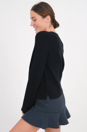 Pullover aus Cashmere-Woll-Mix in Schwarz