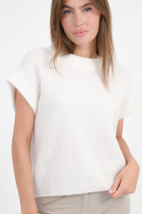 Pullover mit angeschnittenem Kurzarm in Natur