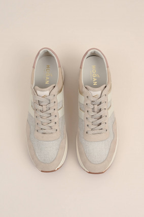 Sneaker H483 ALLACCIATO in Beige/Rose