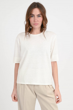 Leinen-Shirt GRIETA in Creme