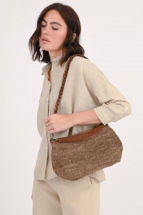 Schulter-Tasche MIHAJA in Walnuss