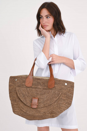 Henkeltasche LAZA II in Walnuss