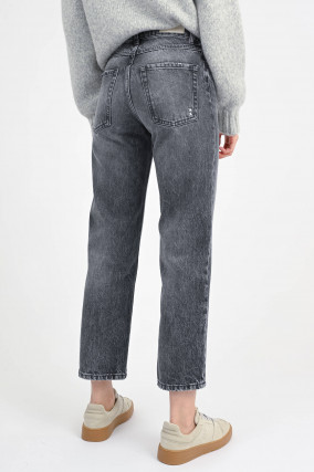 Wide Leg Jeans JILL in Grau