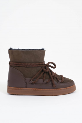 Lammfell-Boots CLASSIC aus Veloursleder in Brown