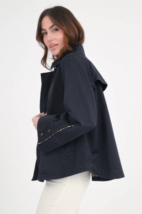 Zweireihige Jacke in Navy