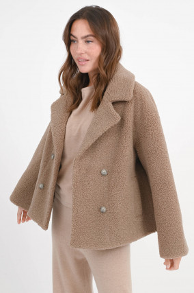 Teddyjacke in Haselnuss