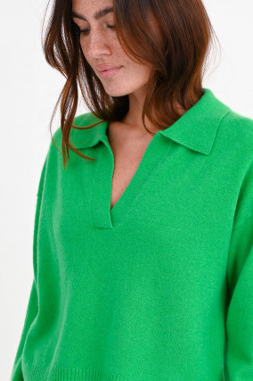 Cashmere Strickpullover in Grün