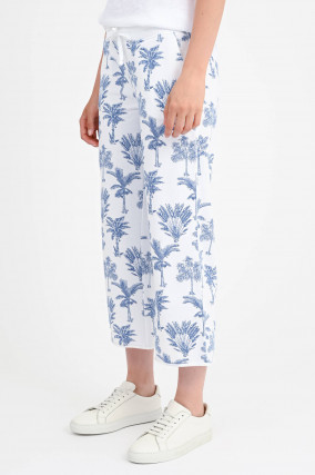 Cropped-Sweatpants MERLE in Blau/Weiß