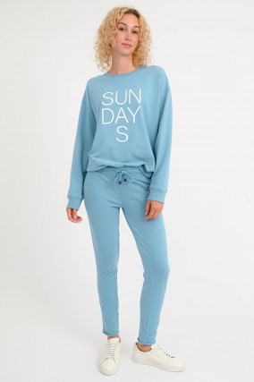 Sweatpants in Pacific Blue