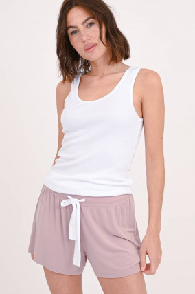 Shorts aus Modal-Seide-Mix in Mauve