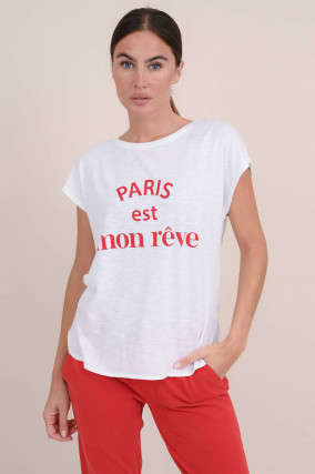 T-Shirt PARIS EST MON REVE in Weiß