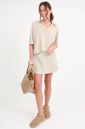 Mini-Cashmere Rock CLARE in Beige