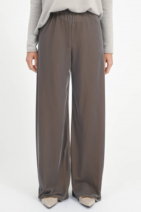 Samthose in Taupe