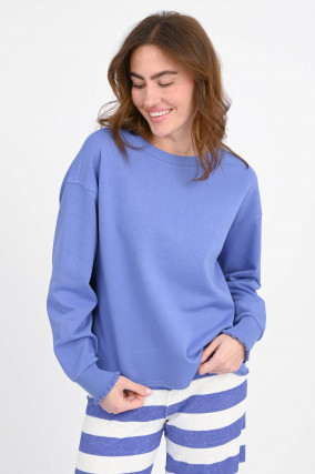 Sweatshirt ROSE mit Rüschen in Ocean