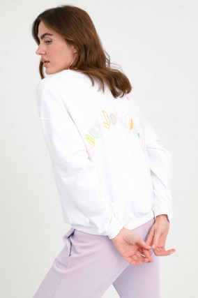 Sweatshirt MARYLAND mit XXL-Backprint in Weiß