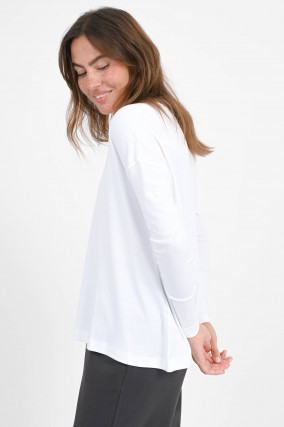 Langarmshirt CALLA in Weiß
