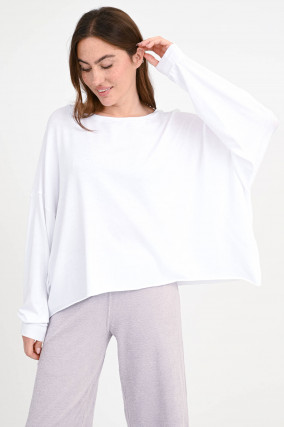 Langarm-Shirt MOMO in Weiß
