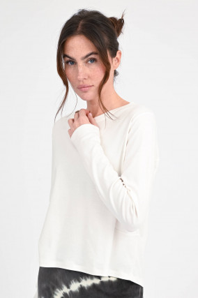 Shirt TENJA mit seitlichen Einsätzen in Ice