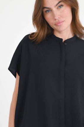 Bluse FLORA aus Tencel in Schwarz