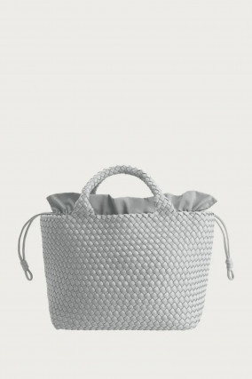 Neopren-Shopper MEDIUM in Silver Seashell