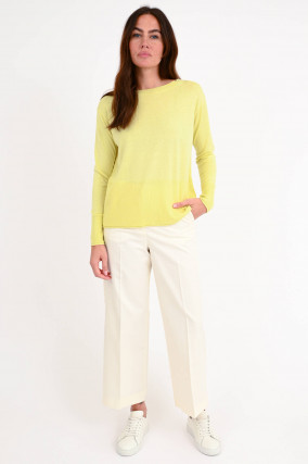 Feinstrick Pullover PALIO in Zitronengelb