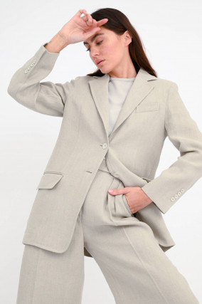 Blazer ADELCHI aus Leinen in Beige