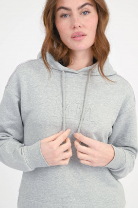 Hoodie mit 3D MM Logo in Hellgrau