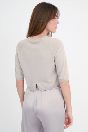 Cropped Cardigan PAM in Ecru