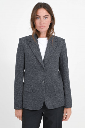 Fischgräten-Blazer DILLY in Schwarz/Grau