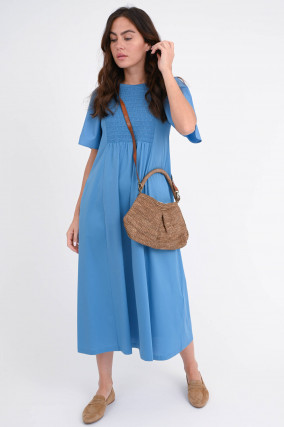 Midi Kleid KELLY in Azurblau