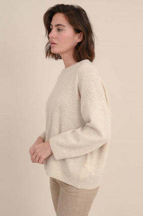 Wollmix Pullover BANDA in Creme