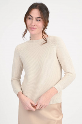 Baumwoll-Pullover in Beige
