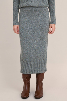 Strickrock MOCHI in Grau meliert