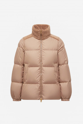 Daunenjacke ESNAIE mit Teddyfleece in Beige
