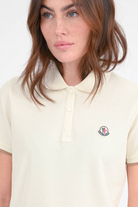 Polo-Shirt in Creme/Braun