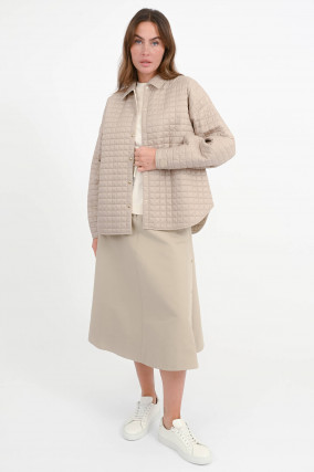 Wattierte Wendejacke/Hemd in Beige