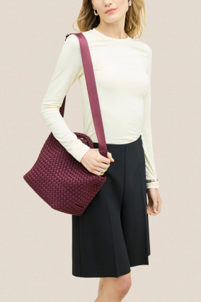 Tote ST. BARTHS SMALL mit Pouch in Bordeaux