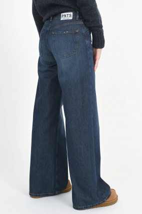 Wide Leg Denim THE RAVER in Dark Blue