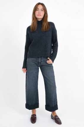 Wide Leg Denim THE LOOSE in Dark Blue